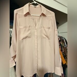 Express Light Pink Button-Down Shirt